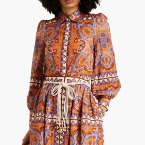 🆕 Zimmermann Halcyon paisley printed cotton shirt NWT
